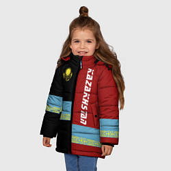 Куртка зимняя для девочки Kazakhstan, цвет: 3D-черный — фото 2