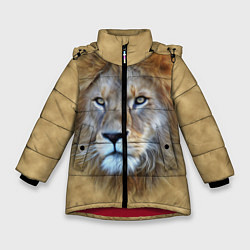 Куртка зимняя для девочки Песчаный лев, цвет: 3D-красный
