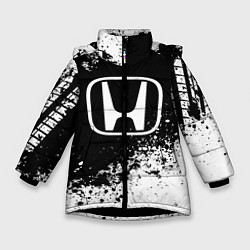 Куртка зимняя для девочки Honda: Black Spray, цвет: 3D-черный