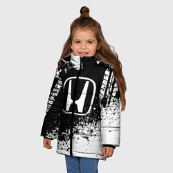 Куртка зимняя для девочки Honda: Black Spray, цвет: 3D-черный — фото 2