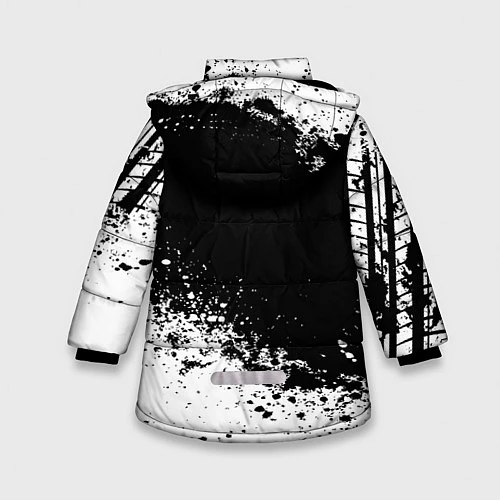 Зимняя куртка для девочки Volkswagen: Black Spray / 3D-Красный – фото 2