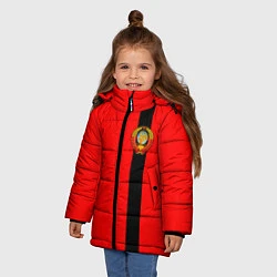 Куртка зимняя для девочки Советский Союз, цвет: 3D-черный — фото 2