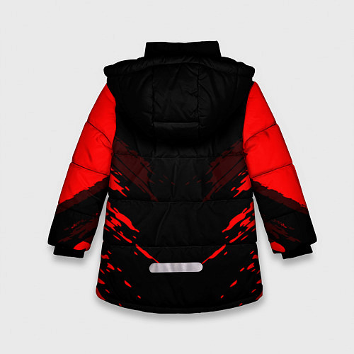 Зимняя куртка для девочки Honda: Red Anger / 3D-Черный – фото 2