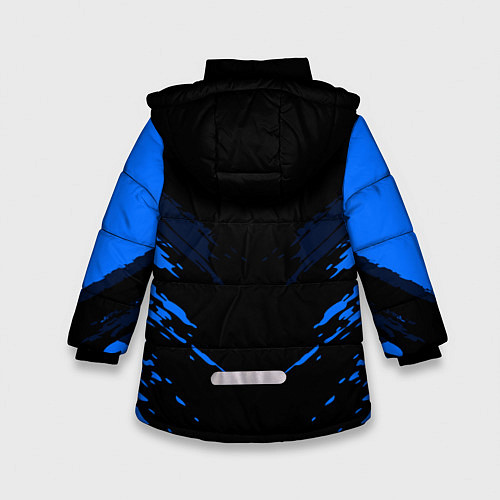 Зимняя куртка для девочки Honda: Blue Anger / 3D-Черный – фото 2