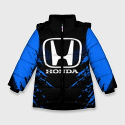 Куртка зимняя для девочки Honda: Blue Anger, цвет: 3D-черный