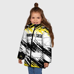 Куртка зимняя для девочки Rainbow Six Siege: Yellow, цвет: 3D-черный — фото 2