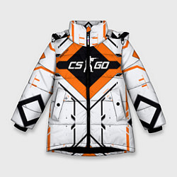 Куртка зимняя для девочки CS:GO Techno Asiimov, цвет: 3D-черный
