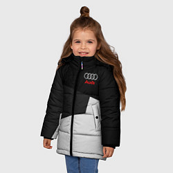 Куртка зимняя для девочки Audi Sport, цвет: 3D-черный — фото 2