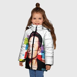 Куртка зимняя для девочки Илон Маск, цвет: 3D-светло-серый — фото 2