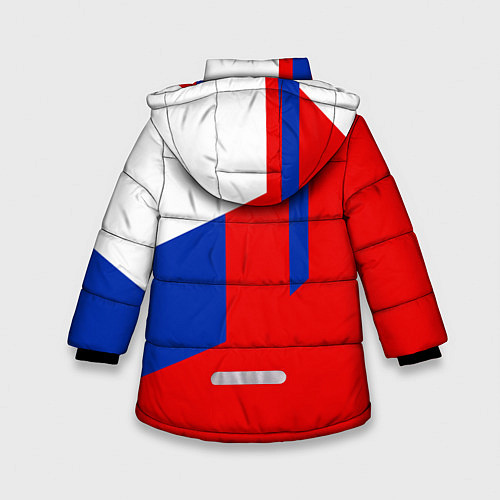 Зимняя куртка для девочки Russia: Geometry Tricolor / 3D-Красный – фото 2