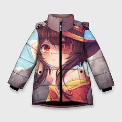 Куртка зимняя для девочки KonoSuba, цвет: 3D-черный