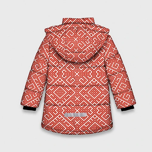 Зимняя куртка для девочки Обережная вышивка / 3D-Черный – фото 2