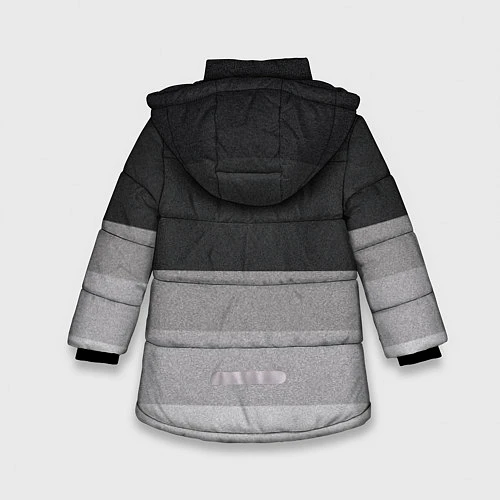 Зимняя куртка для девочки ФК Арсенал: Серый стиль / 3D-Черный – фото 2