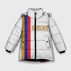 Куртка зимняя для девочки Armenia Line, цвет: 3D-черный