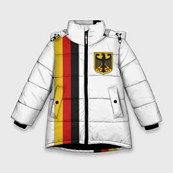 Куртка зимняя для девочки I Love Germany, цвет: 3D-черный