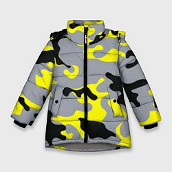 Зимняя куртка для девочки Yellow & Grey Camouflage
