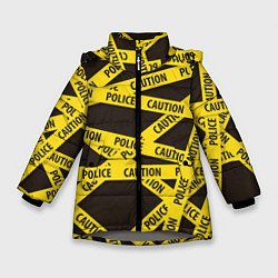 Куртка зимняя для девочки Police Caution, цвет: 3D-светло-серый