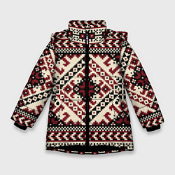Зимняя куртка для девочки Славянский орнамент