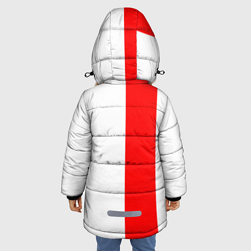 Зимняя куртка для девочки СССР: White Collection / 3D-Красный – фото 4