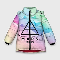 Куртка зимняя для девочки 30 Seconds to Mars, цвет: 3D-красный