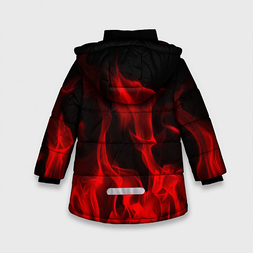 Зимняя куртка для девочки Fall Out Boy: Red Flame / 3D-Черный – фото 2