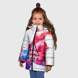 Куртка зимняя для девочки 30 Seconds to Mars, цвет: 3D-черный — фото 2