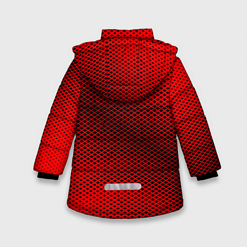 Зимняя куртка для девочки Mercedes: Red Carbon / 3D-Черный – фото 2
