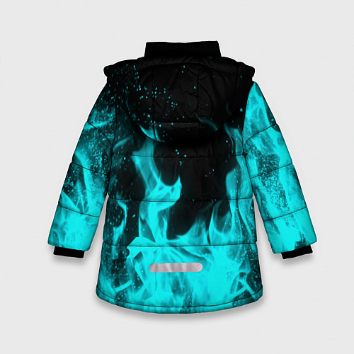 Зимняя куртка для девочки R6S: Turquoise Flame / 3D-Красный – фото 2