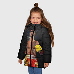Куртка зимняя для девочки Vasyl Lomachenko, цвет: 3D-черный — фото 2