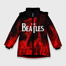 Куртка зимняя для девочки The Beatles: Red Flame, цвет: 3D-черный