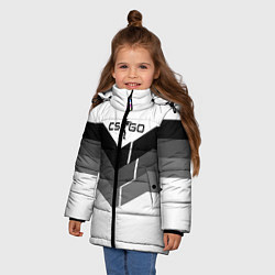 Куртка зимняя для девочки CS:GO Shade of Grey, цвет: 3D-черный — фото 2