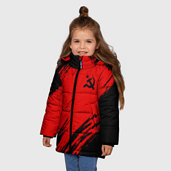 Куртка зимняя для девочки USSR: Red Patriot, цвет: 3D-черный — фото 2