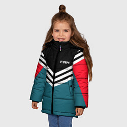 Куртка зимняя для девочки Firm 90s: Arrows Style, цвет: 3D-светло-серый — фото 2