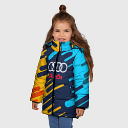 Куртка зимняя для девочки Audi: Colour Sport, цвет: 3D-черный — фото 2