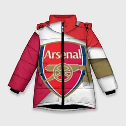 Куртка зимняя для девочки FC Arsenal, цвет: 3D-черный