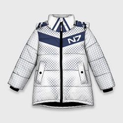 Куртка зимняя для девочки N7: White Armor, цвет: 3D-черный