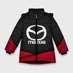 Куртка зимняя для девочки Mazda: Grey Carbon, цвет: 3D-черный