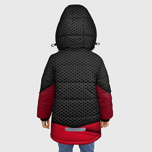 Зимняя куртка для девочки Lexus: Grey Carbon / 3D-Красный – фото 4