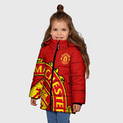 Куртка зимняя для девочки FC Man United: Red Exclusive, цвет: 3D-черный — фото 2