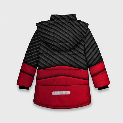 Зимняя куртка для девочки Volvo: Red Carbon / 3D-Черный – фото 2