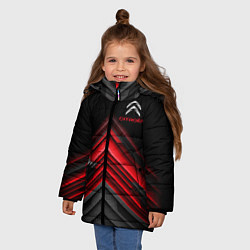 Куртка зимняя для девочки Citroen: Red sport, цвет: 3D-черный — фото 2