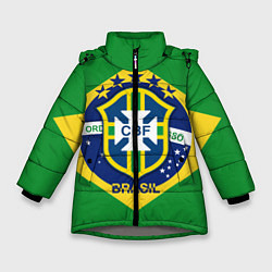 Куртка зимняя для девочки CBF Brazil, цвет: 3D-светло-серый