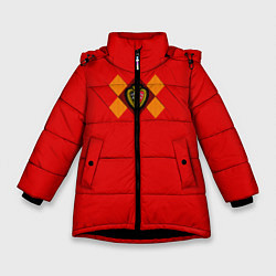 Куртка зимняя для девочки Belgium Team: Home WC-2018, цвет: 3D-черный