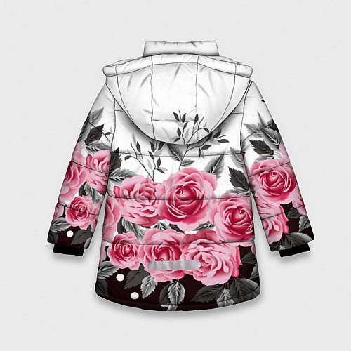 Зимняя куртка для девочки Roses Trend / 3D-Светло-серый – фото 2