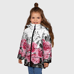 Куртка зимняя для девочки Roses Trend, цвет: 3D-красный — фото 2