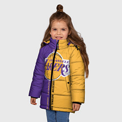 Куртка зимняя для девочки NBA: LA Lakers, цвет: 3D-черный — фото 2