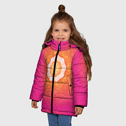 Куртка зимняя для девочки Солнечная мандала, цвет: 3D-черный — фото 2