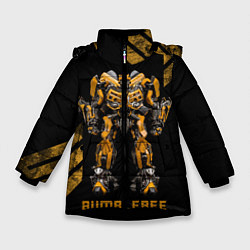 Куртка зимняя для девочки Bumblebee Auto, цвет: 3D-черный