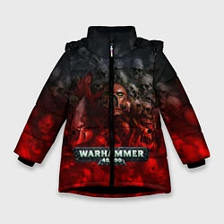 Куртка зимняя для девочки Warhammer 40000: Dawn Of War, цвет: 3D-черный