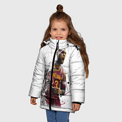 Куртка зимняя для девочки Cleveland 23, цвет: 3D-черный — фото 2